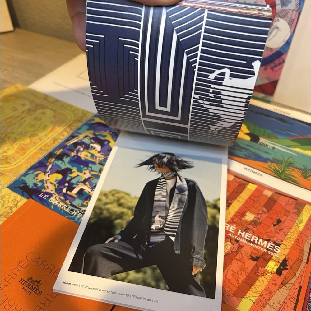 15 Le Carre HERMES Paris Scarf Look Book Catalog Lot Spring Summer Autumn Winter - Picture 11 of 16